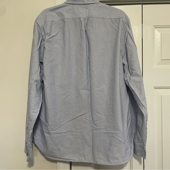 J.Crew Classic All Cotton Button Down Oxford Blue White Size XL - Picture 7 of 10